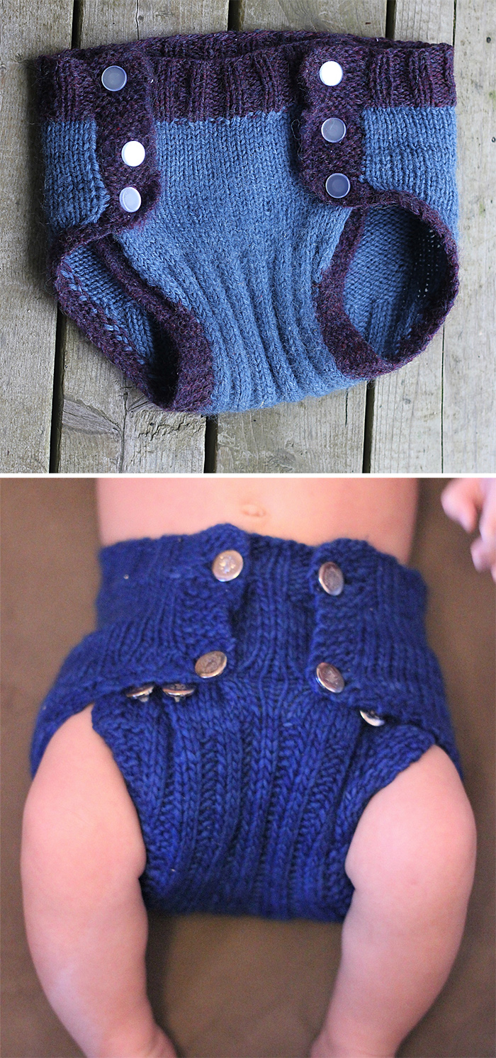 Free Knitting Pattern for Cascia Diaper Cover