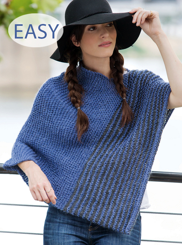 Knitting Pattern for Easy Poncho
