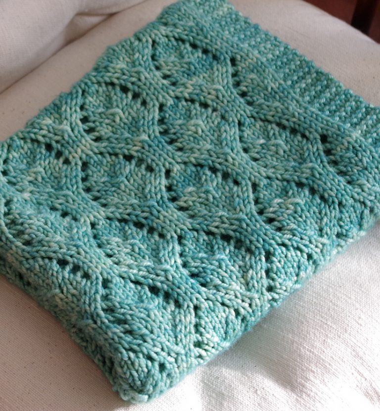 Free Knitting Pattern for Chalice Baby Blanket