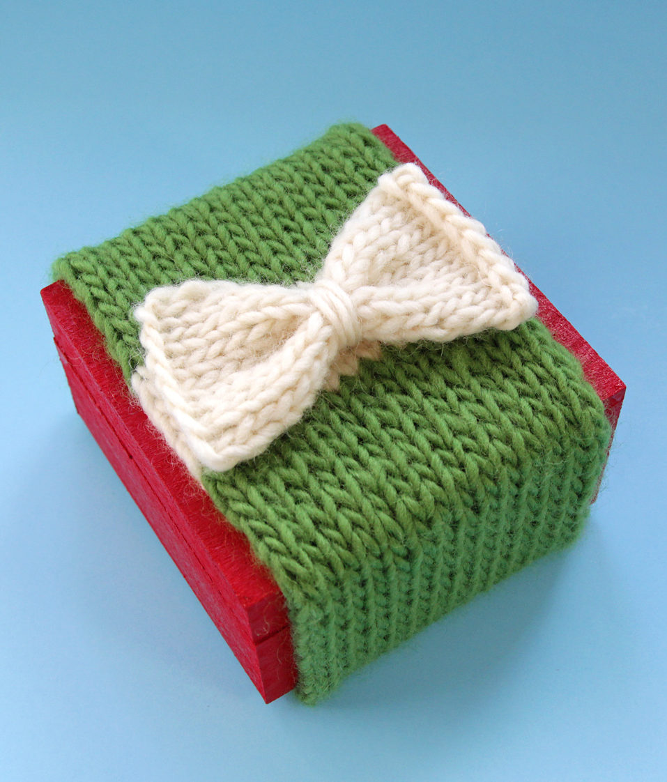 Free Knitting Pattern for Knit Gift Wrap