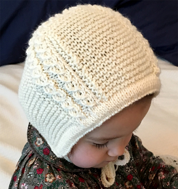 Free Knitting Pattern for Princess Charlotte's Baby Bonnet
