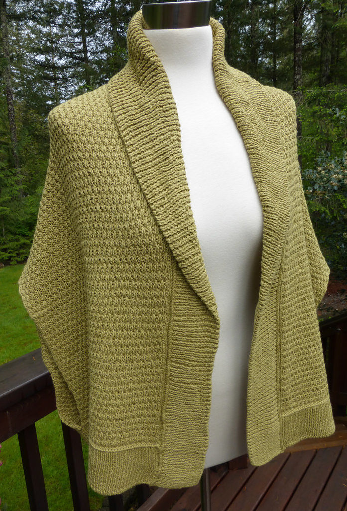 Free Knitting Pattern for Chill Begone Sweater Wrap