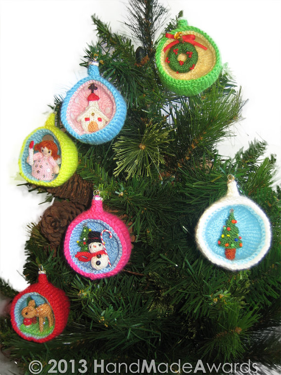 Christmas diorama balls and other knitting patterns