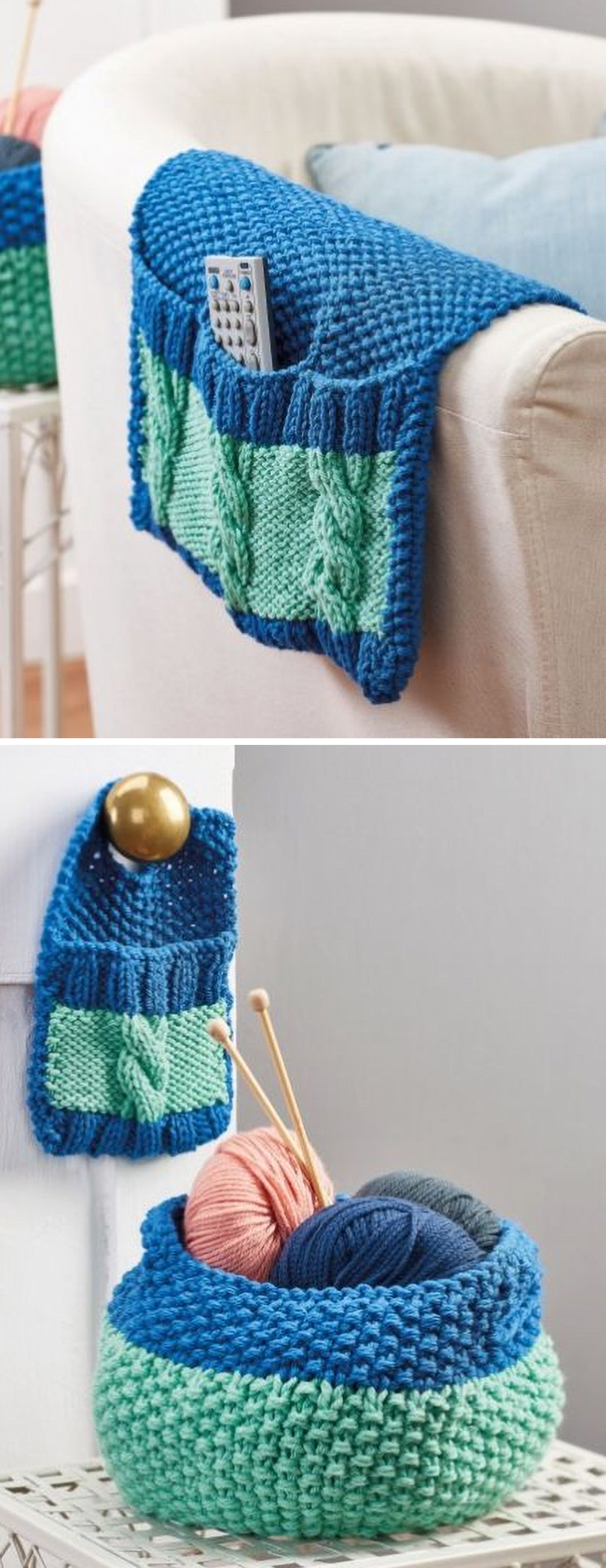 Knitting Pattern for Stash n Store Set