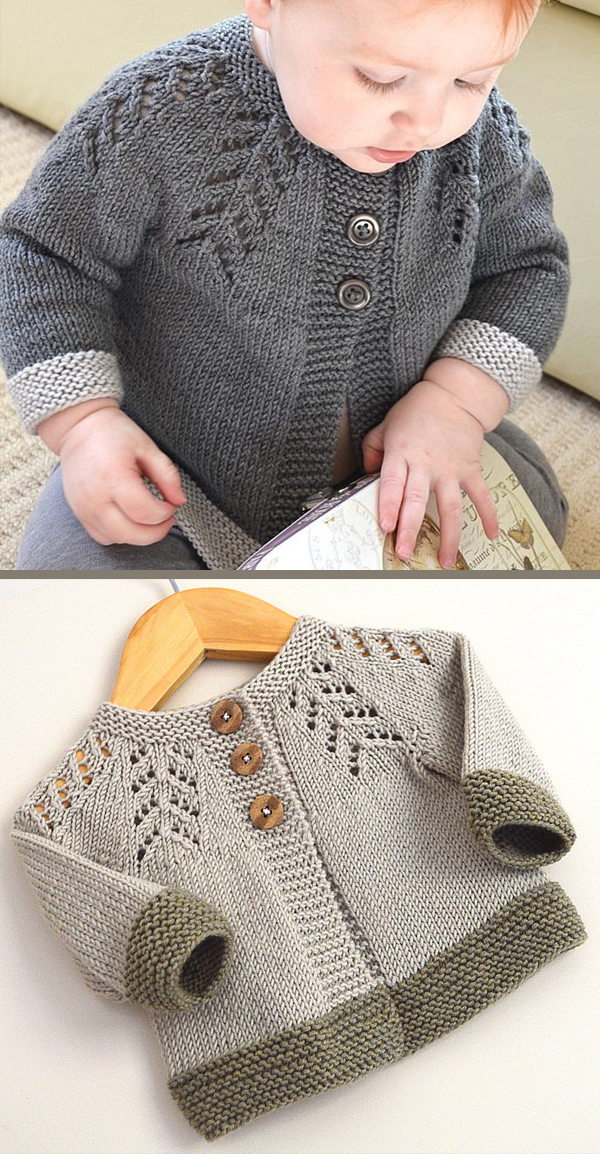 Knitting Pattern for Ciqala Arrowhead Baby Sweater