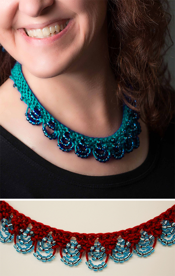 Knitting Pattern for Clarisse Necklace