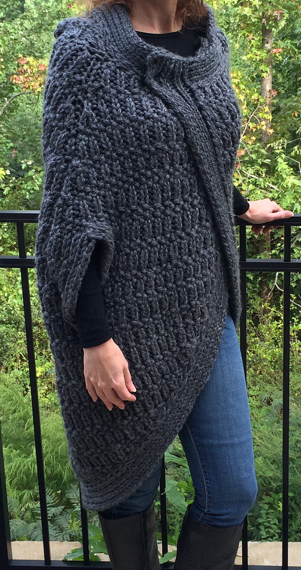 Free Knitting Pattern of Cocoon Cape
