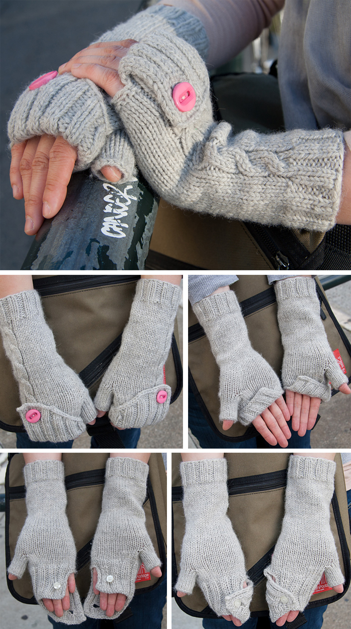 Free Knitting Pattern for Commuter Mitts