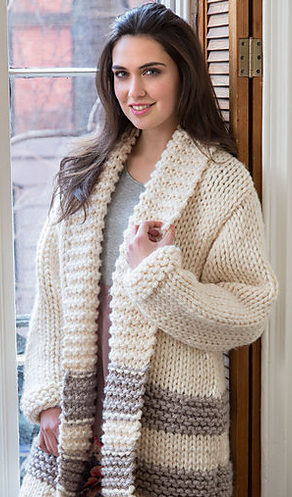 Free Knitting Pattern for Cozy Car Coat