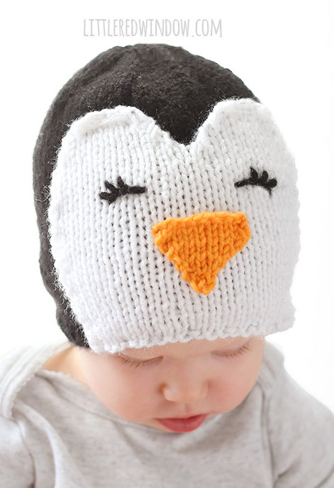 Free Knitting Pattern for Cozy Penguin Hat