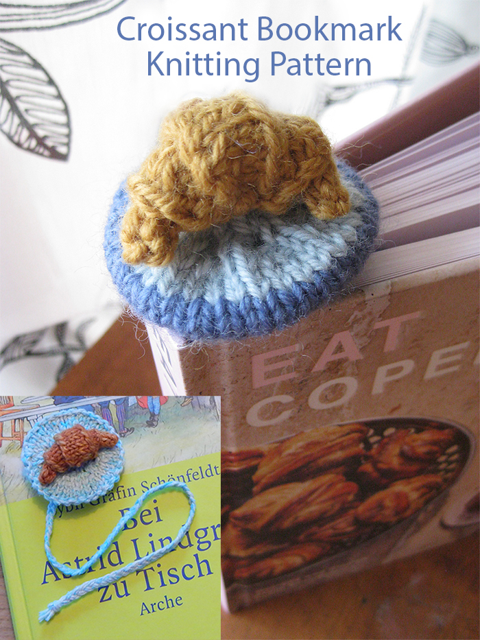Free Knitting Pattern Croissant Bookmark