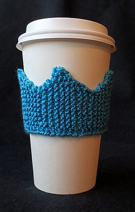 Free Knitting Pattern for Crown Cup Cozy
