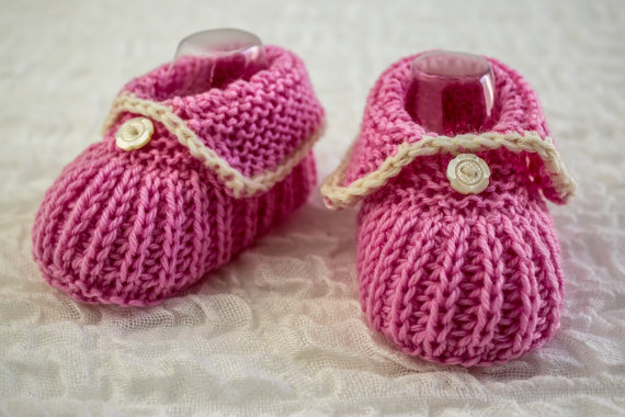 Knitting pattern for Cuffed Booties and more baby shoes pattern