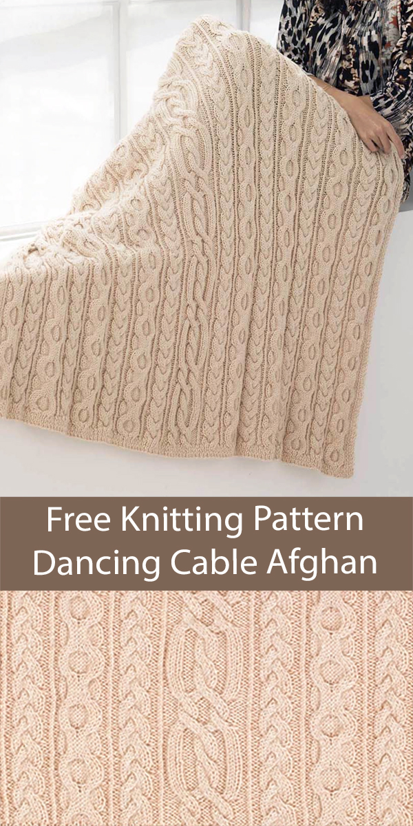 Free Blanket Knitting Pattern Dancing Cable Afghan