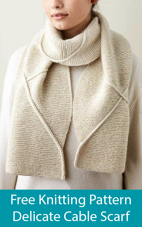 Free Knitting Pattern for Delicate Cable Scarf