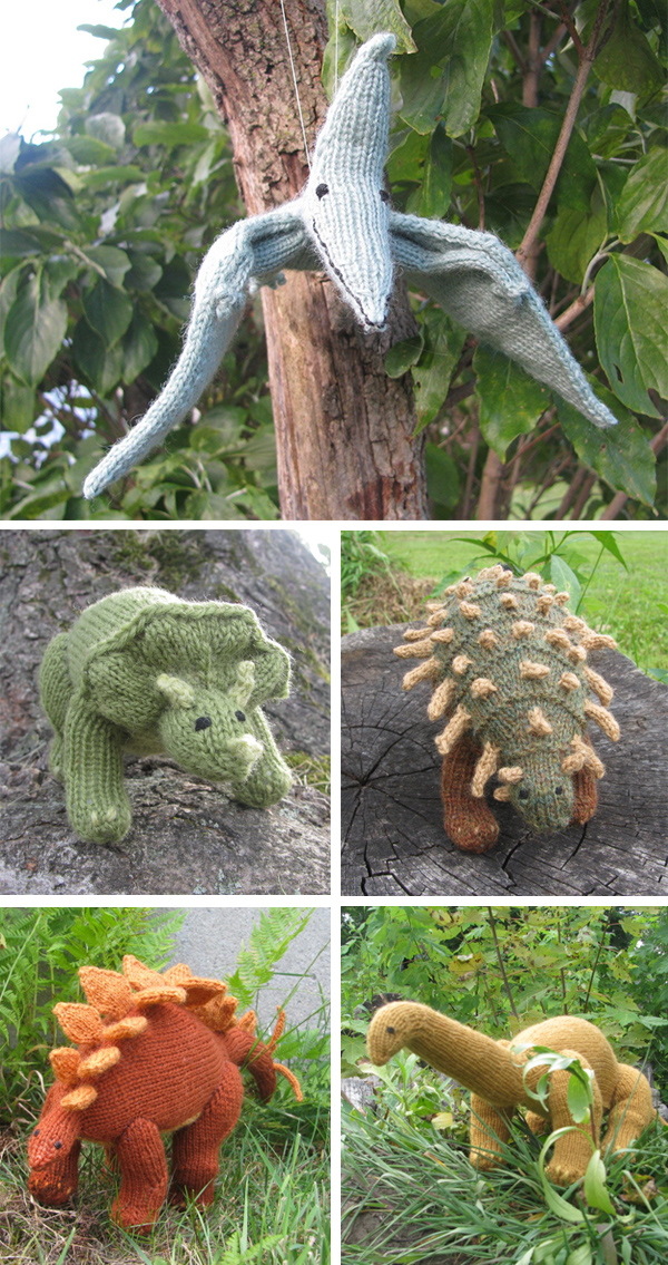 Knitting patterns for Dinosaur Toys