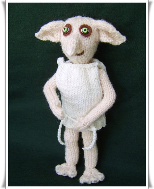 Dobby the House Elf Knitting Pattern | Harry Potter inspired Knitting Patterns, many free knitting patterns 