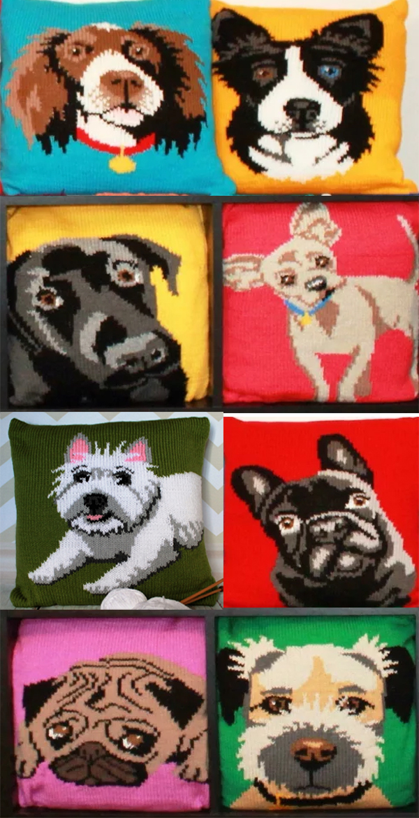 Knitting Pattern for Dog Cushion Covers