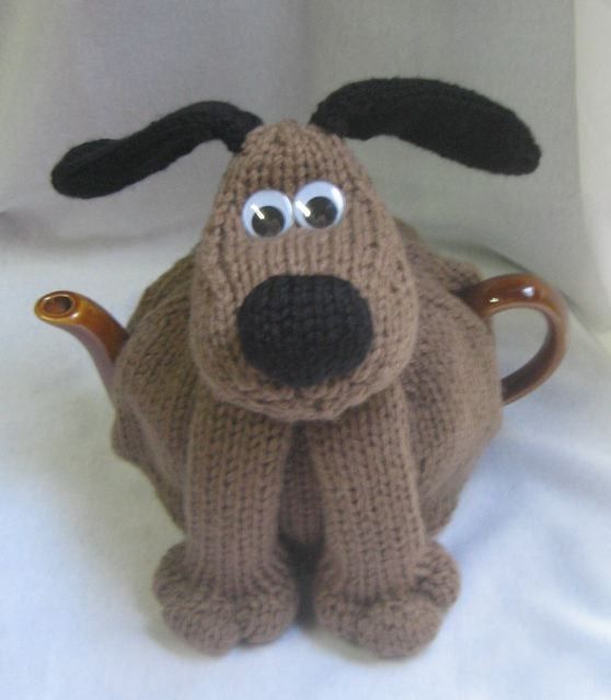 Knitting pattern for Dog Tea Cosy Teapot Cozy