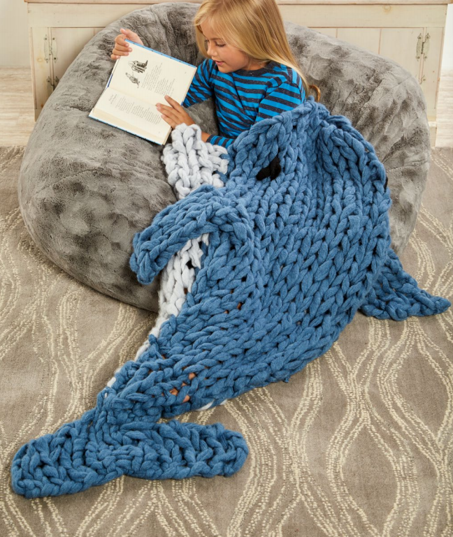 Free Knitting Pattern for Dolphin Sleep Sack