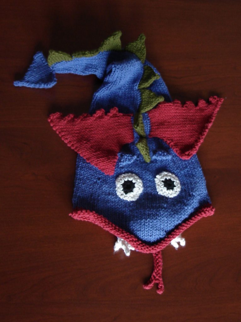 Free knitting pattern for Dragon Hat