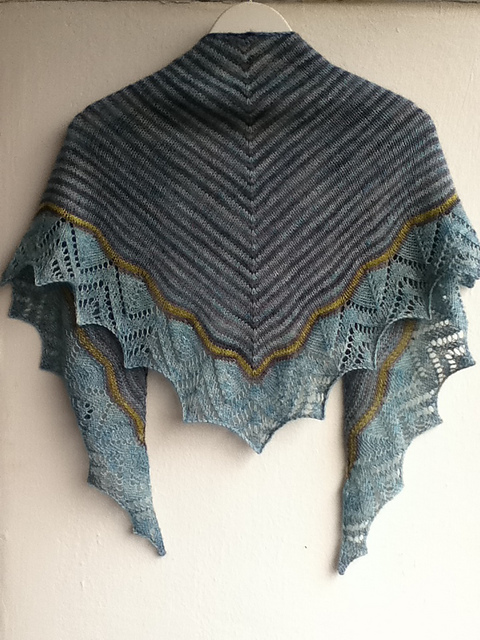 Free knitting pattern for Dream Stripes Shawl