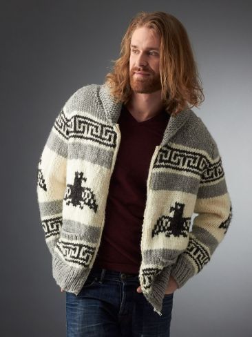 Free Knitting Pattern for I'm the Dude Jacket and more knitting patterns for men