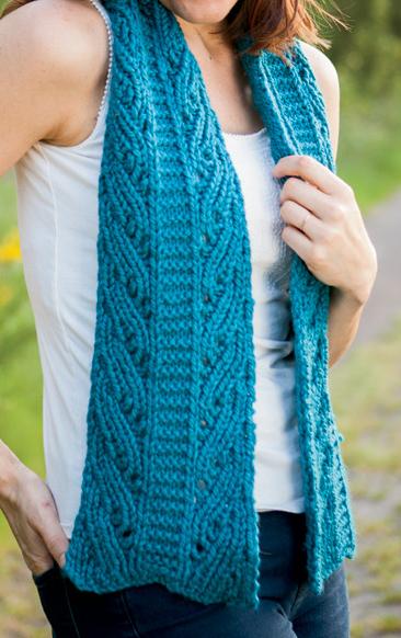 Free knitting pattern for Duo Columns Reversible Scarf and more scarf knitting patterns