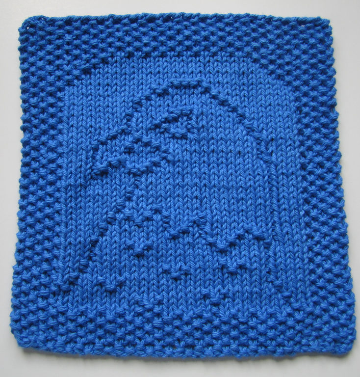 Free Knitting Pattern for Eagle Dish or Wash Cloth