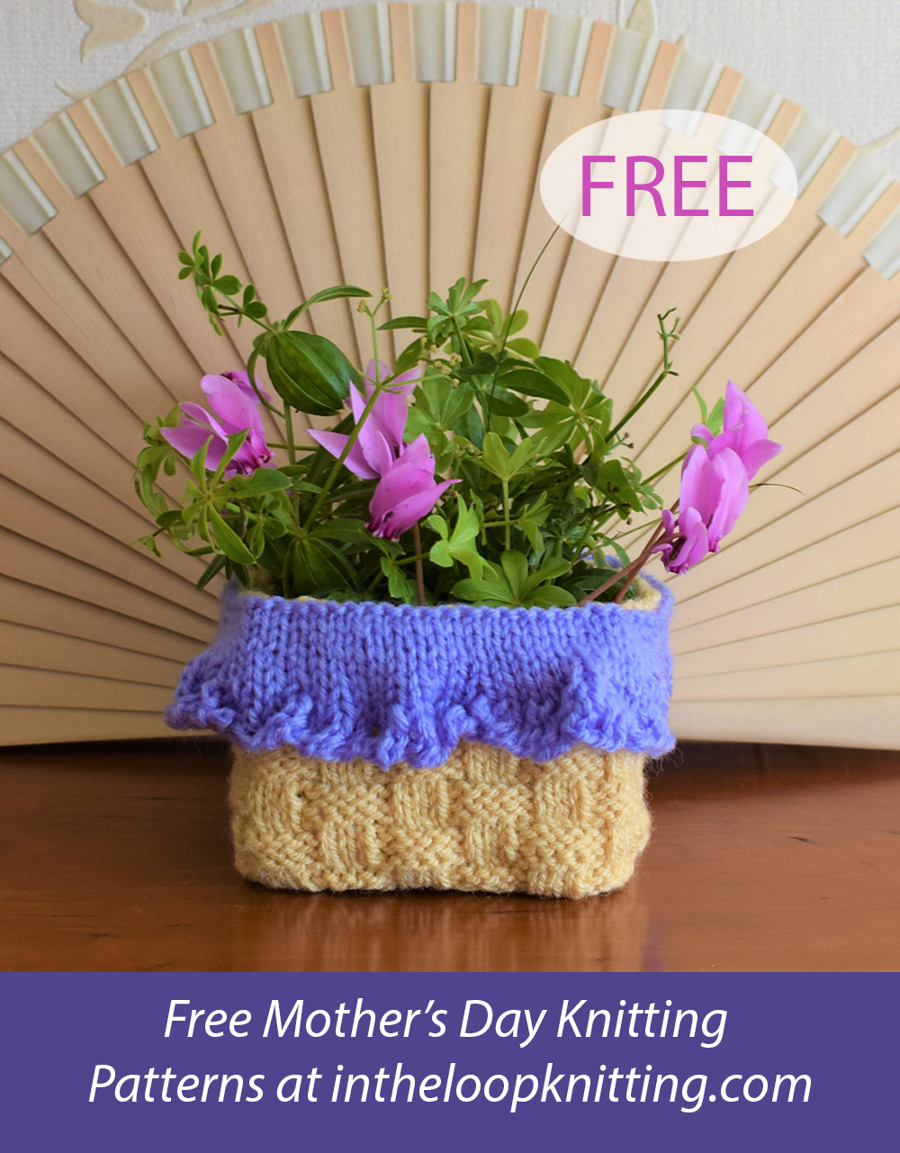 Free Flower Basket Knitting Pattern