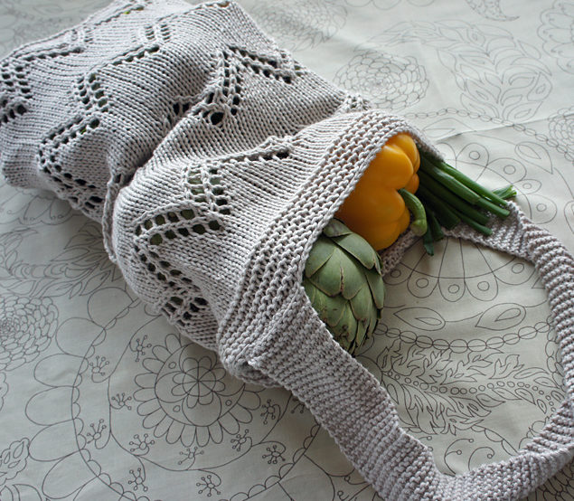 Free Knitting Pattern for Eastern Market Tote