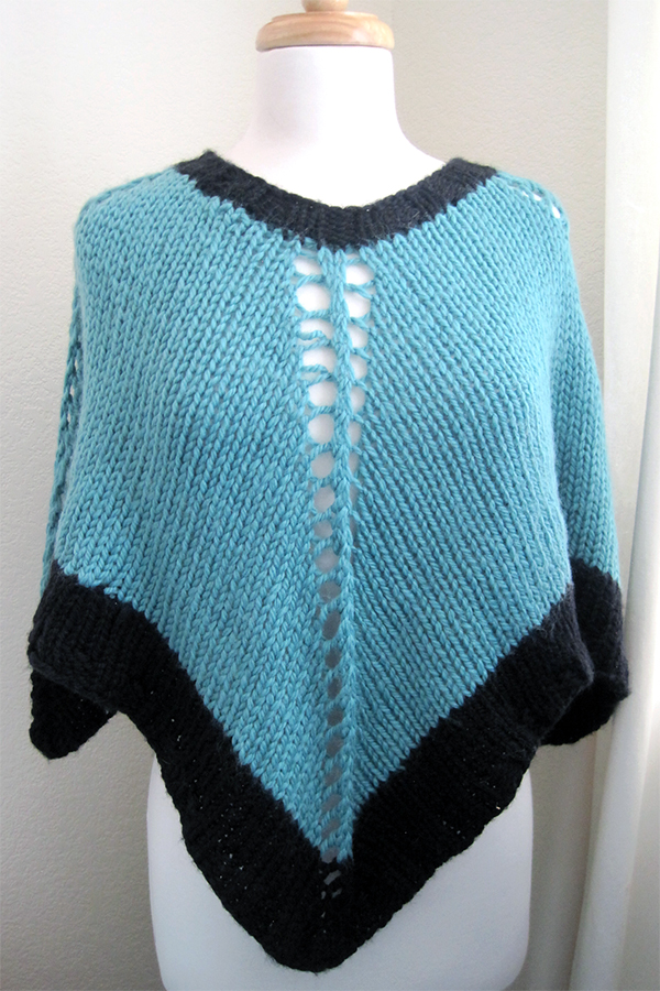 Free Knitting Pattern for Easy-Knit Poncho
