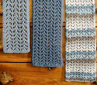 Knitting Pattern for Three Easy Lace Scarves