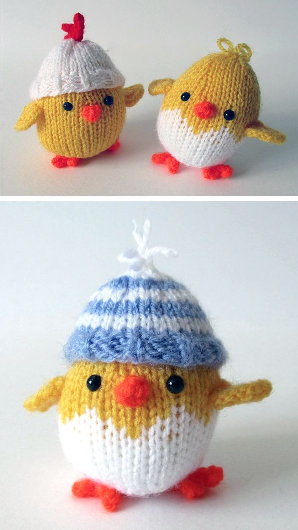 Knitting Patterns for Eggy Chicks