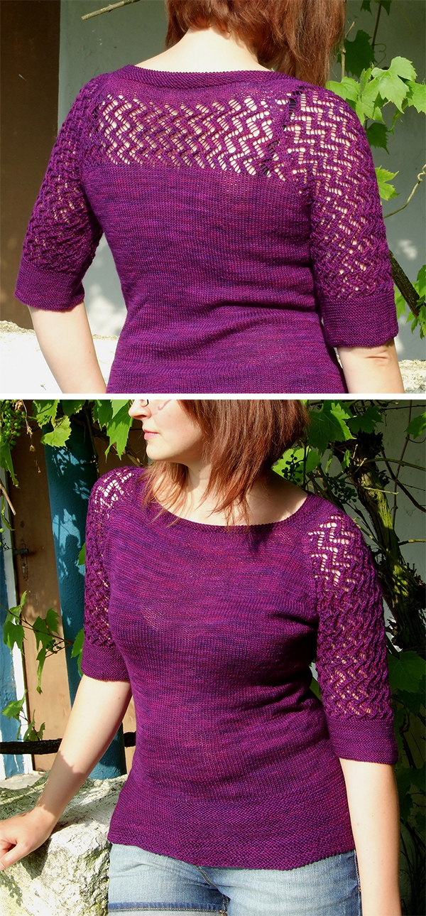 Free knitting pattern for Electricity Sweater