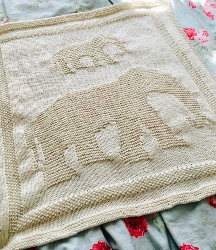 Knitting Pattern for Elephant Baby Blanket