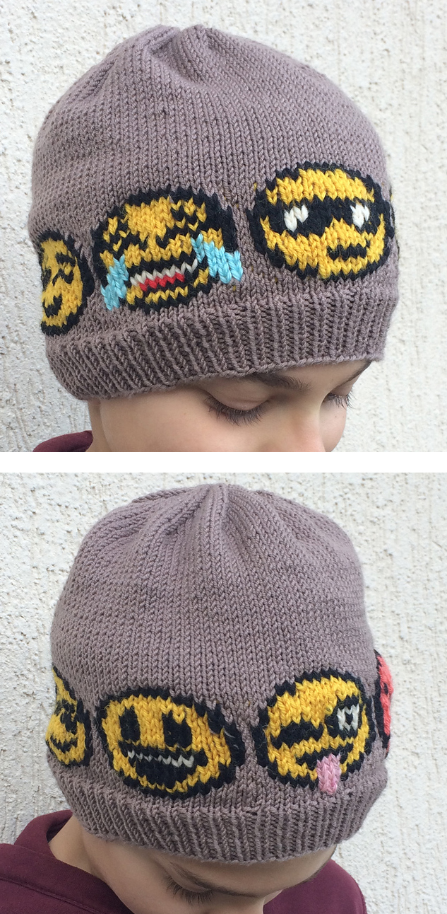 Knitting Pattern for Emoji Hat