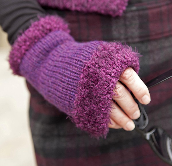 Free knitting pattern for Enrol Wrist Warmers and more hand warmer knitting patterns