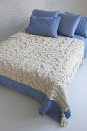 Free knitting pattern Erin Afghan and more cable throw knitting patterns