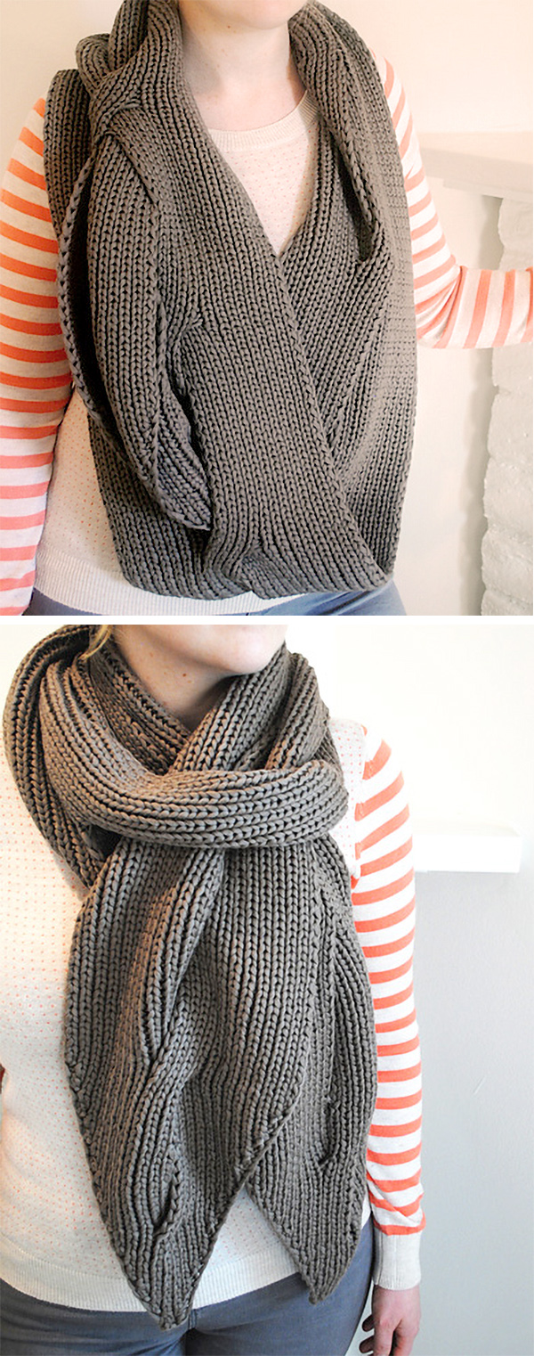 Free Knitting Pattern for Open Cable Scarf