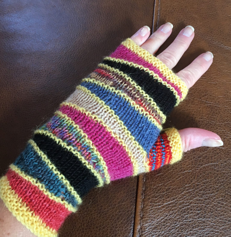 Free Knitting Pattern for Escalator Mitts