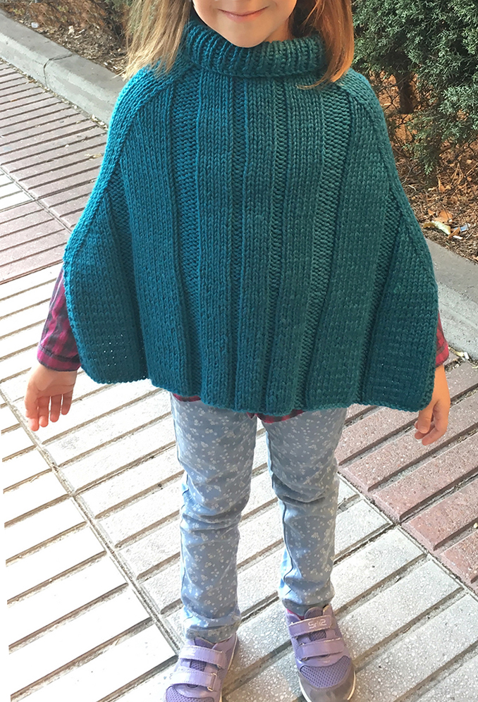 Free Knitting Pattern for Express Poncho