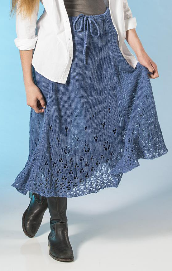 Free Knitting Pattern for Eyelet Skirt