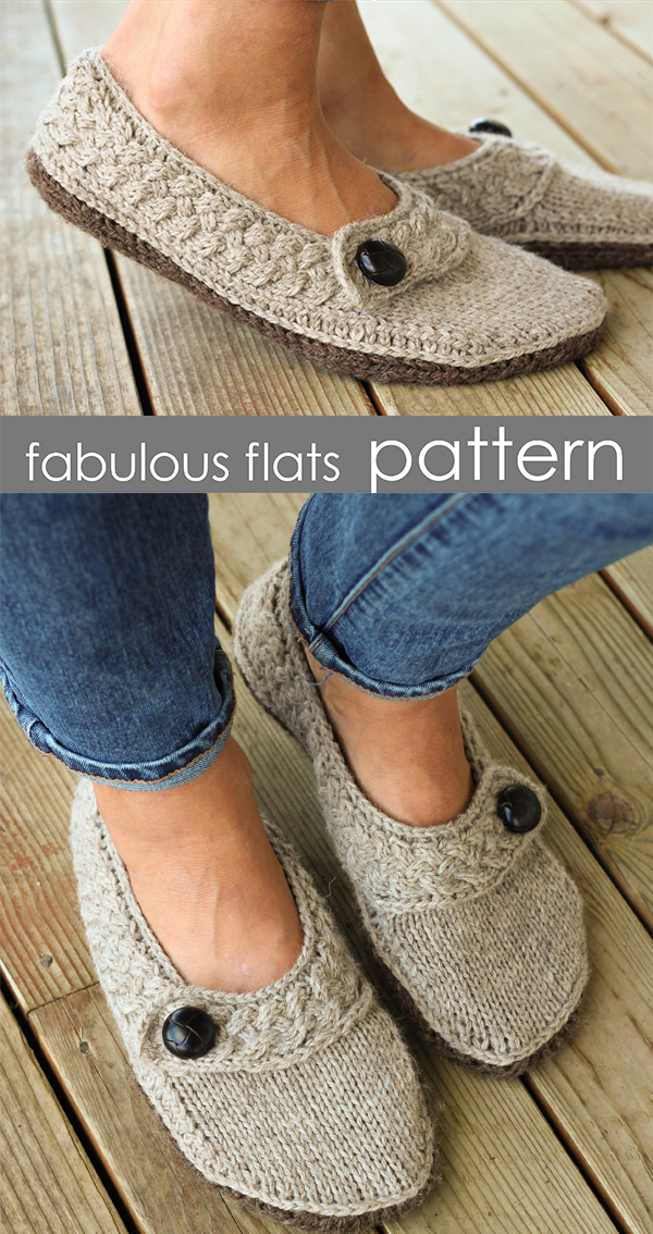 Knitting Pattern for Fabulous Flats Slippers