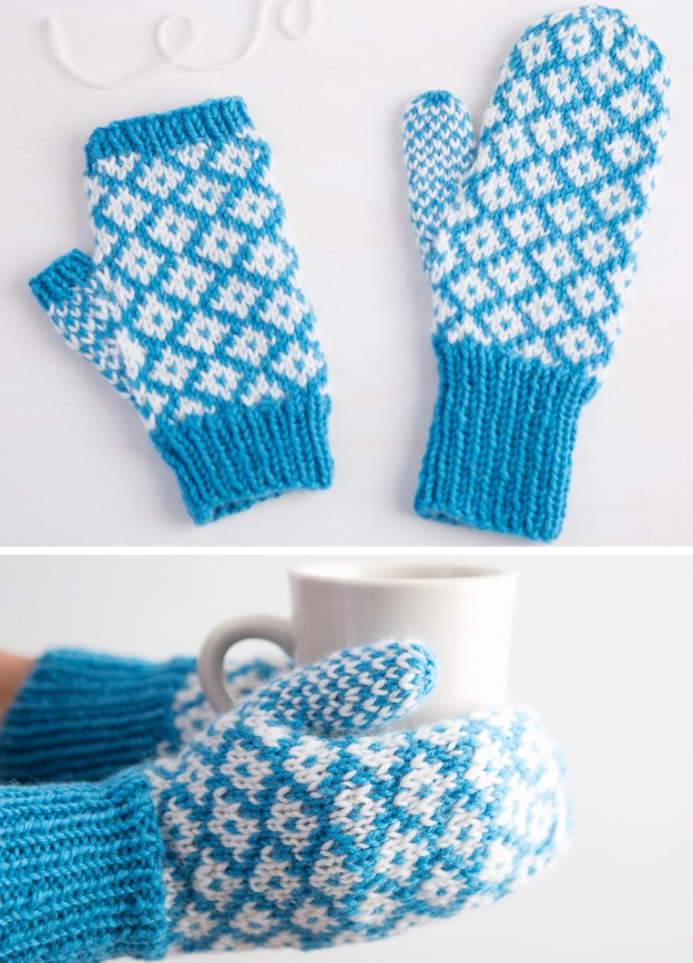 Free Knitting Pattern and Class for Fair Isle Mitts or Mittens