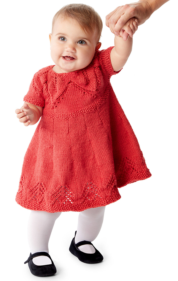 Free knitting pattern for Fairy Leaves Dress