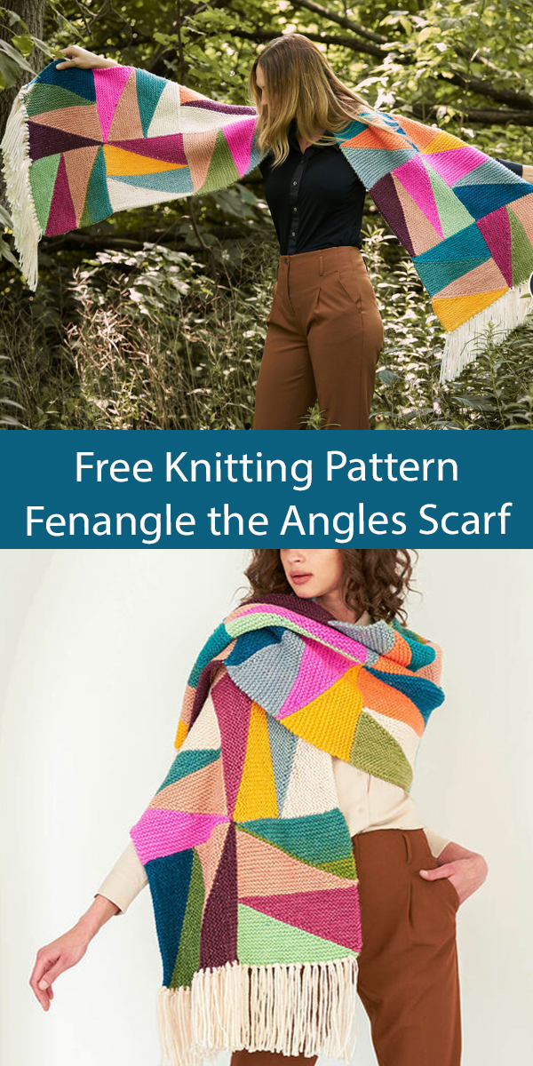 Scarf Knitting Patterns Fenangle the Angles Blanket Scarf