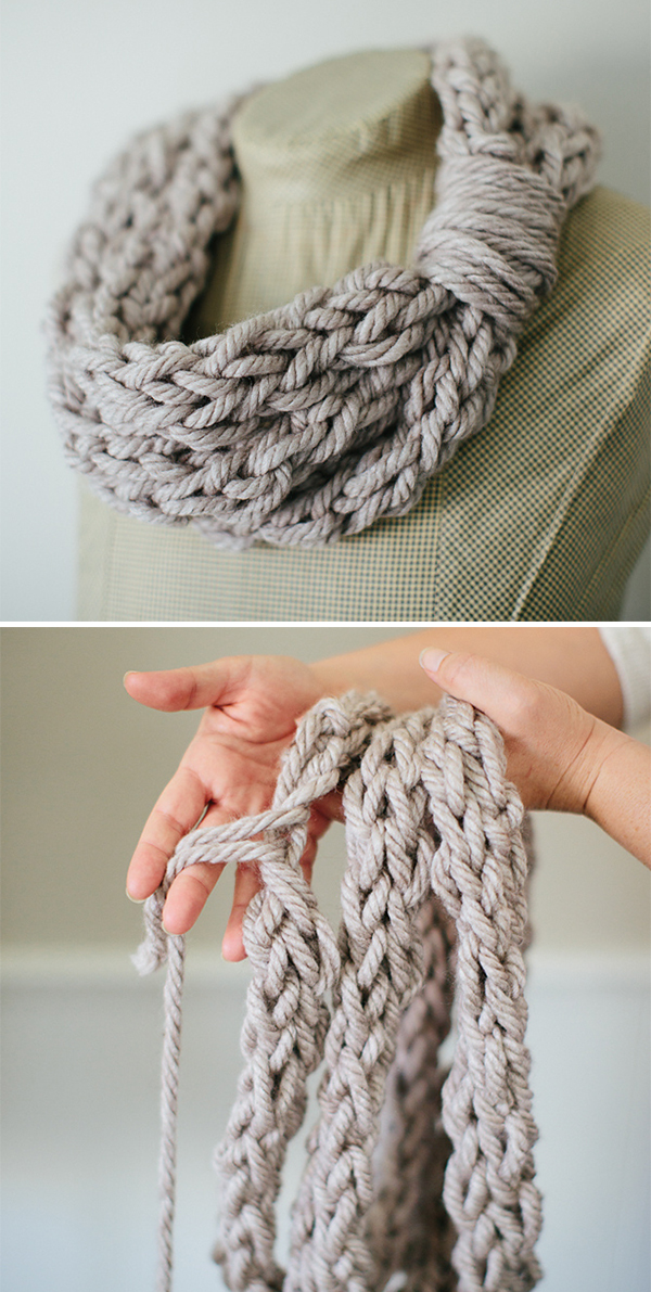 Free Pattern for Finger Knit Cowl