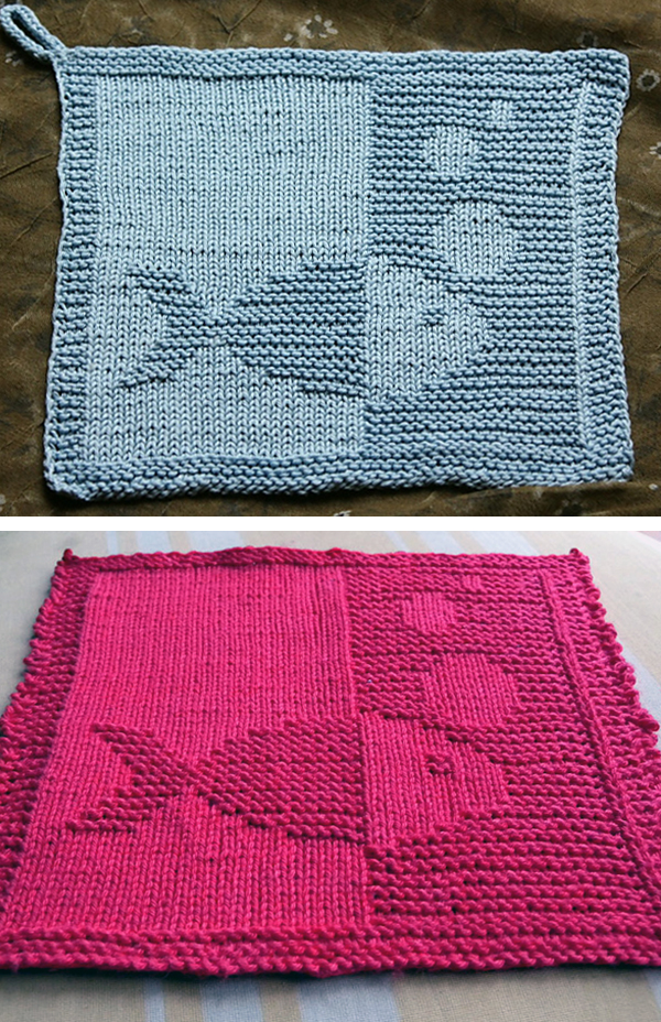 Free Knitting Pattern for Fish Cloth