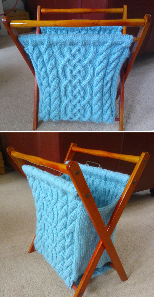 Knitting Pattern for Knitted Folding Craft/knitting Storage Bag/basket